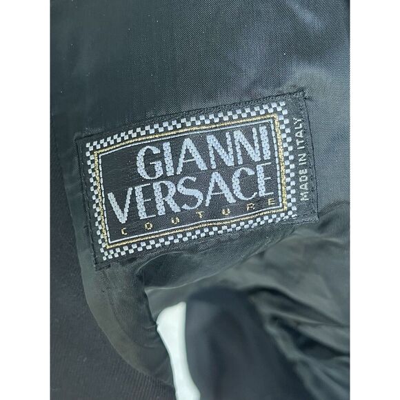 Gianni Versace 90’s Lightweight Track Jacket W/ Gold Adornments - Small - Black - Picture 9 of 14